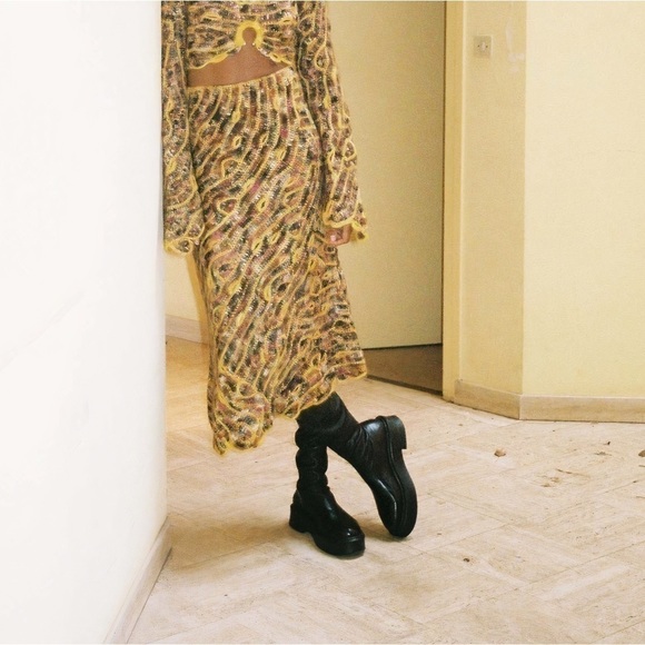 NWT SEA New York Midi Crochet Asymmetrical Skye Skirt - Picture 3 of 7